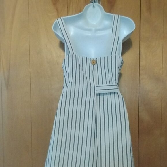 And I Women's Small Wide Strap Striped Mini Wrap Dress Multi-Colored - Picture 4 of 5